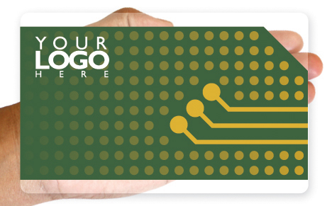 Circuit board plastic business card design