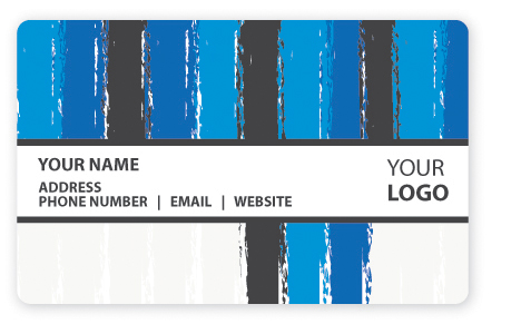 Blue and silver business card design