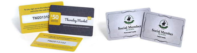 Plastic cards with variable data printing