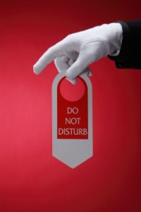 do not disturb plastic door hanger