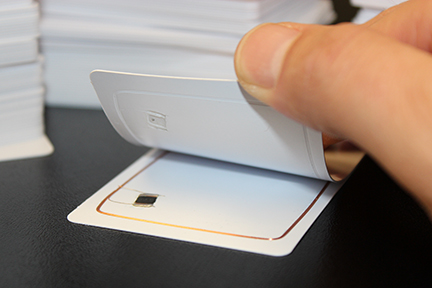 Blank white RFID cards in CR80 size and made from PVC plastic