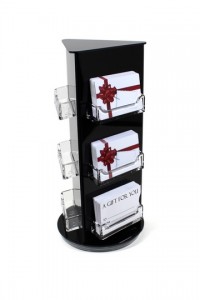 Rotating gift card display tower