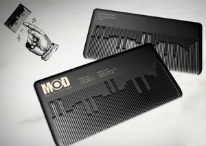 Comb Die Cut Business Card