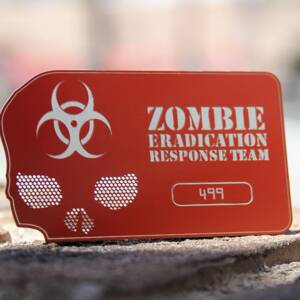 Stainless Steel Business Card Full Screen Print Orange
