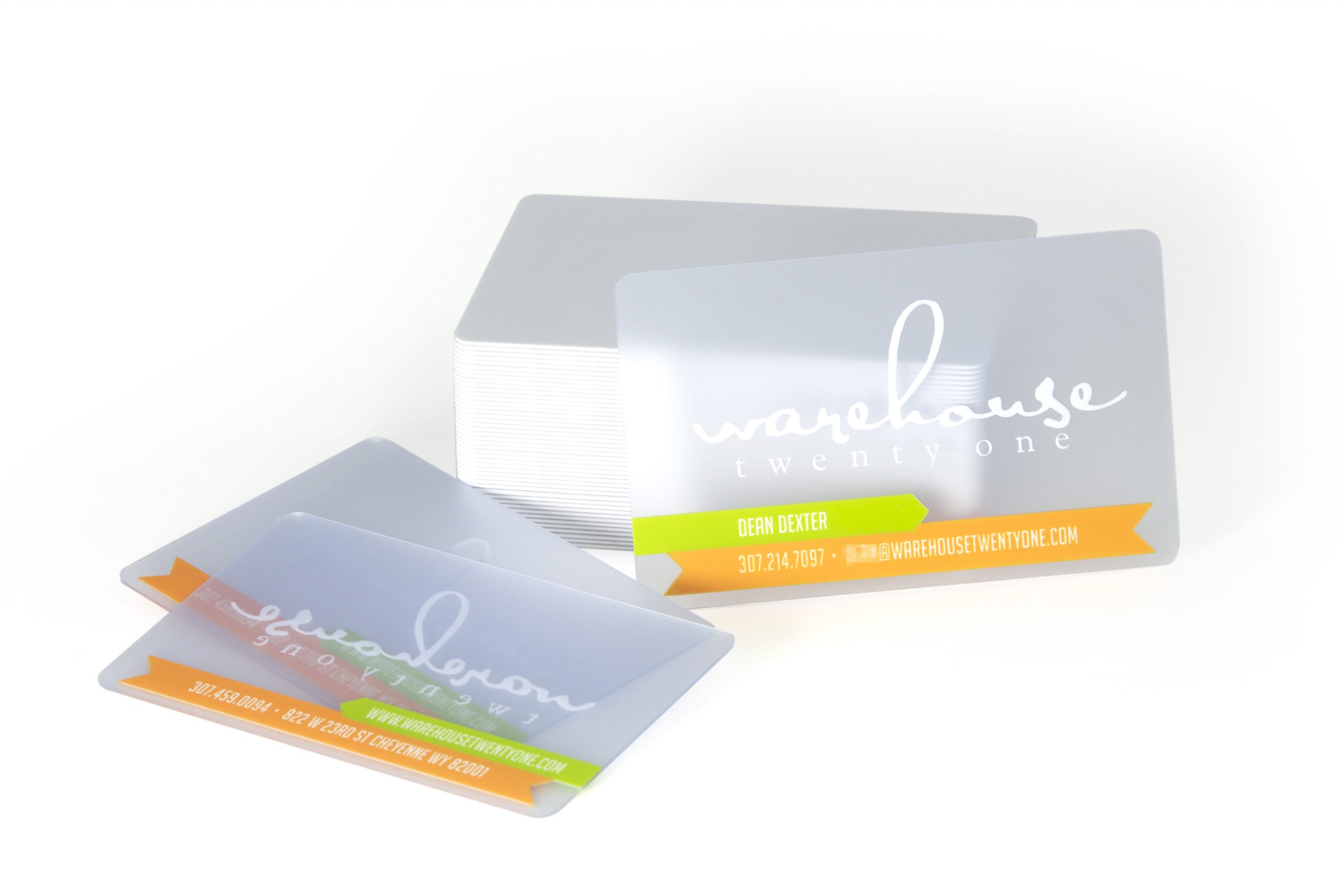 Warehouse Twenty One Clear Plastic Business Cards