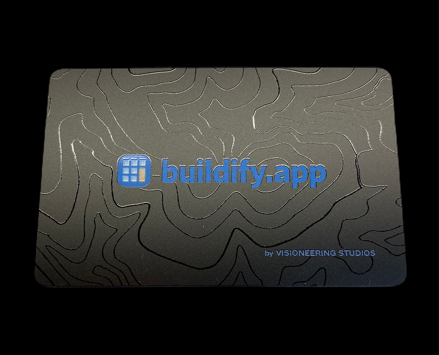 Buildify Frosted Plastic Business Cards